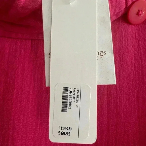 Soft Surroundings Crinkle Gauze Giovinezza Tunic in Raspberry L - Picture 9 of 11